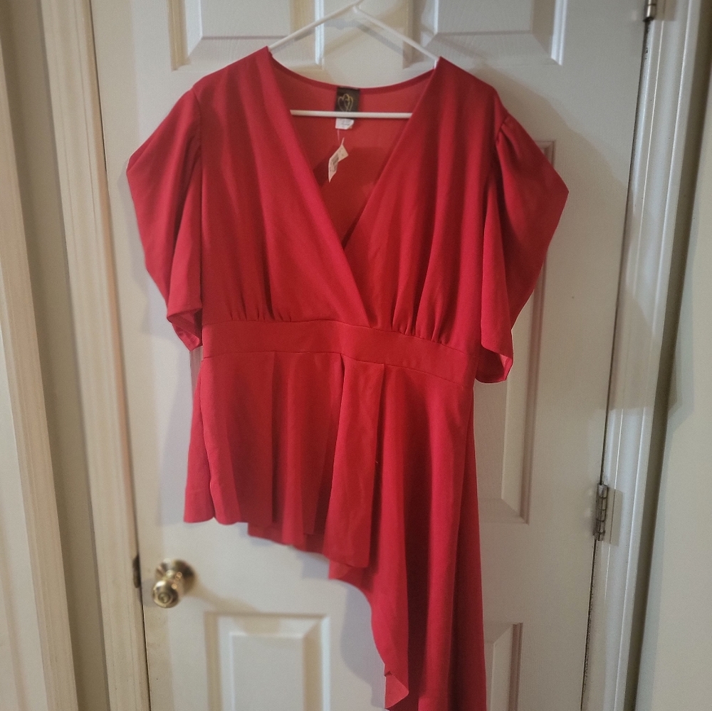 Red Asymmetrical top